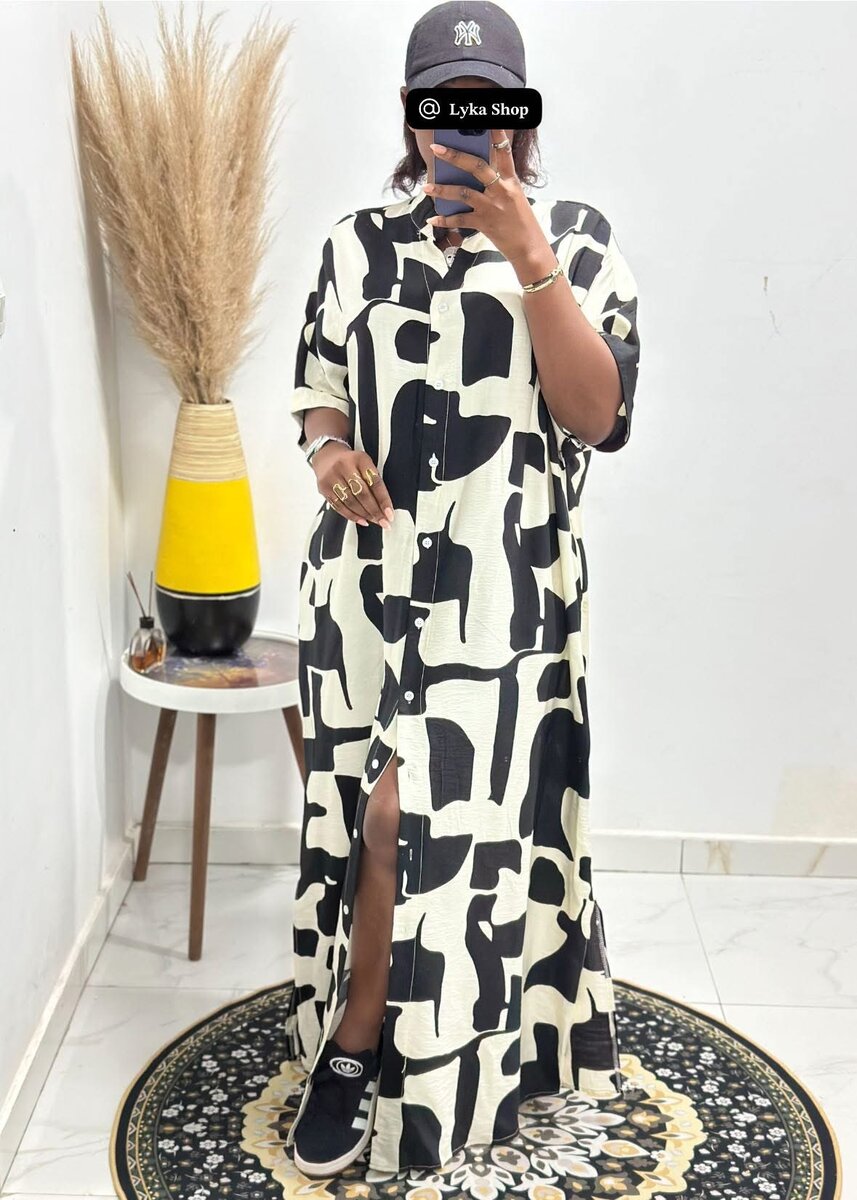 Robe longue imprimée chic