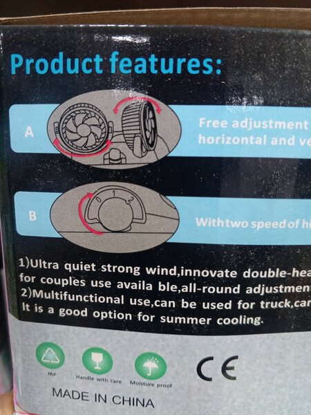 Ventilateur double pour voiture