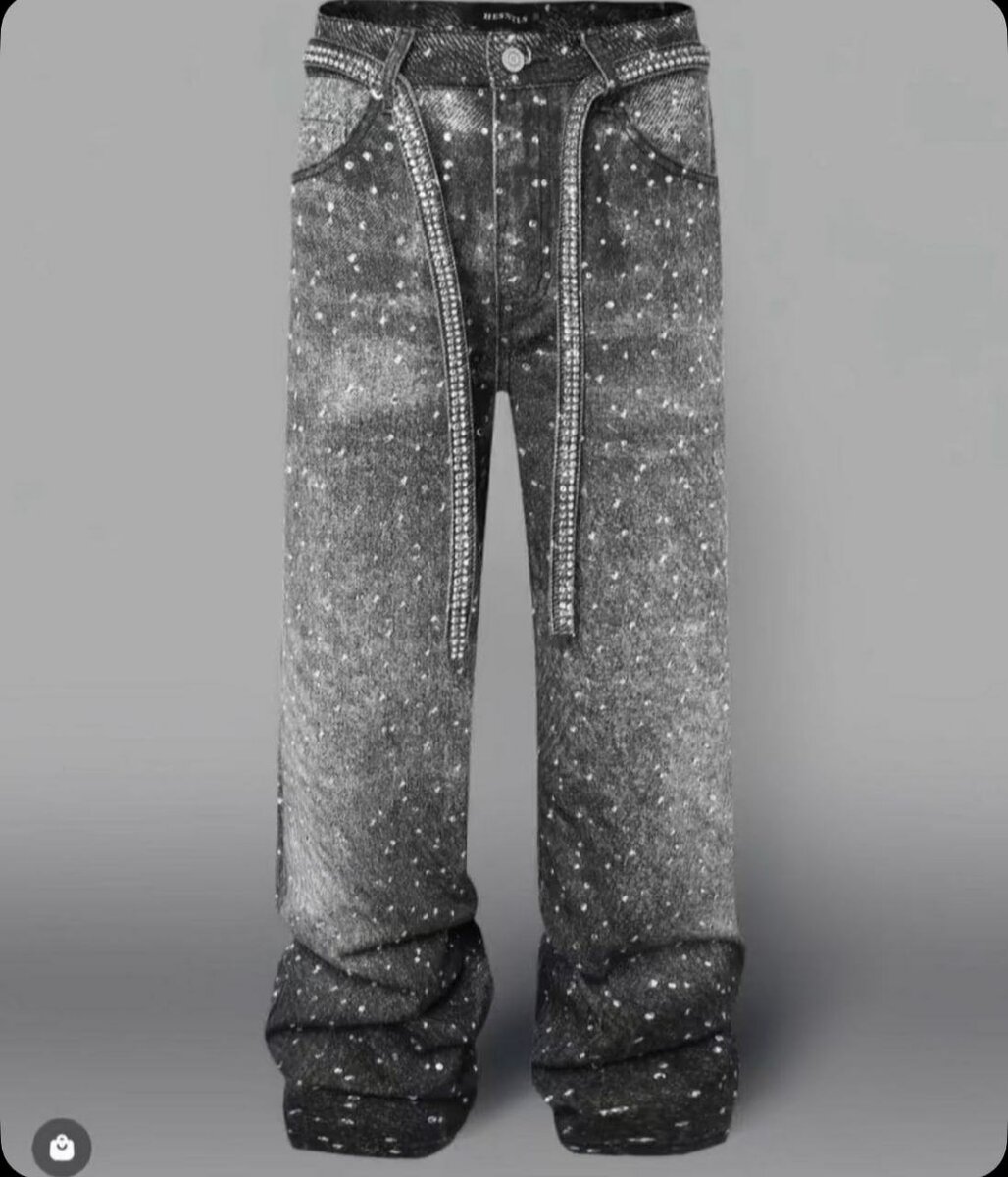 Jeans noirs avec strass