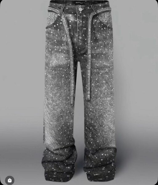 Jeans noirs avec strass