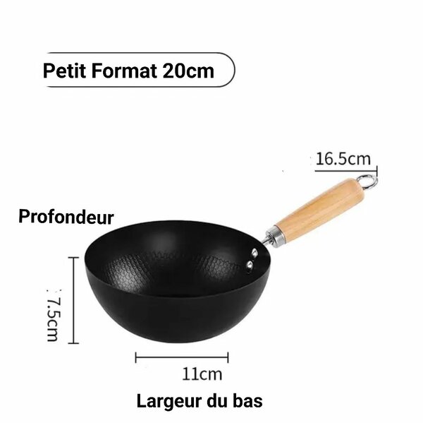 Poêle à manche avec couvercle