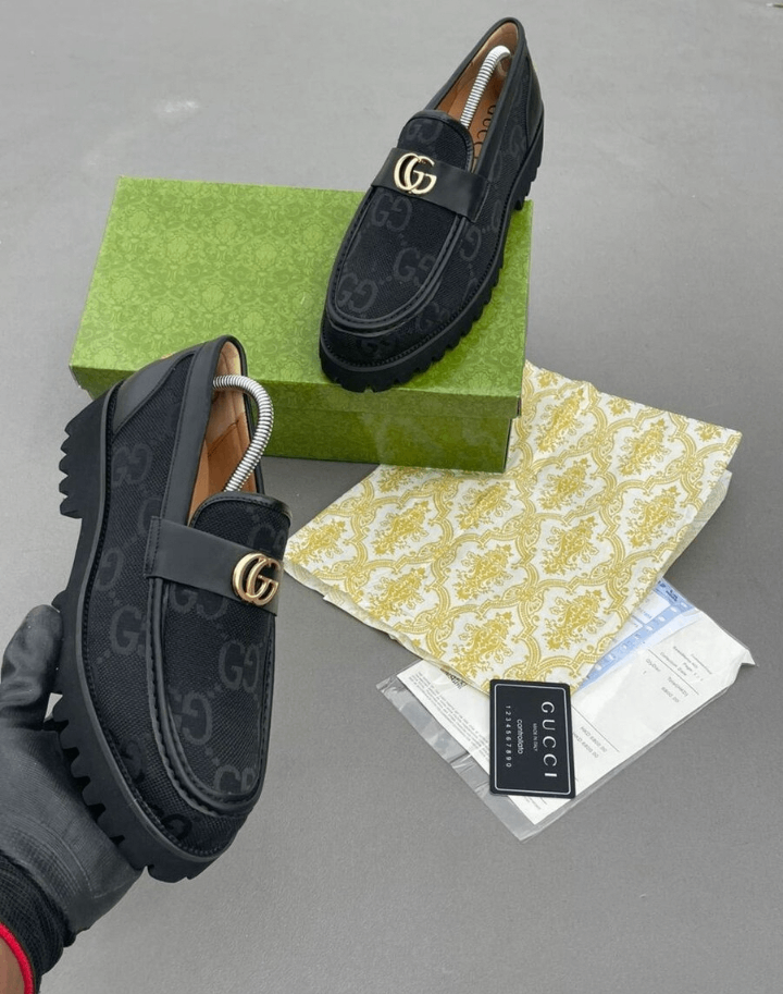 Mocassins homme en cuir Gucci