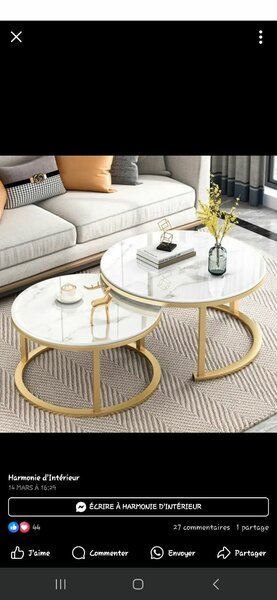Tables Basses Rondes en marbre