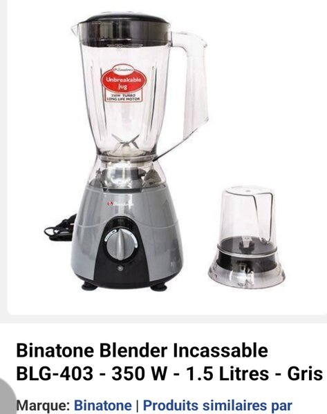 Binatone Blender Mixeur 350W 1.5L