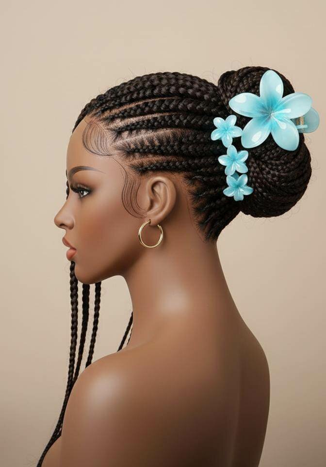 Pinces à cheveux fleurs colorées