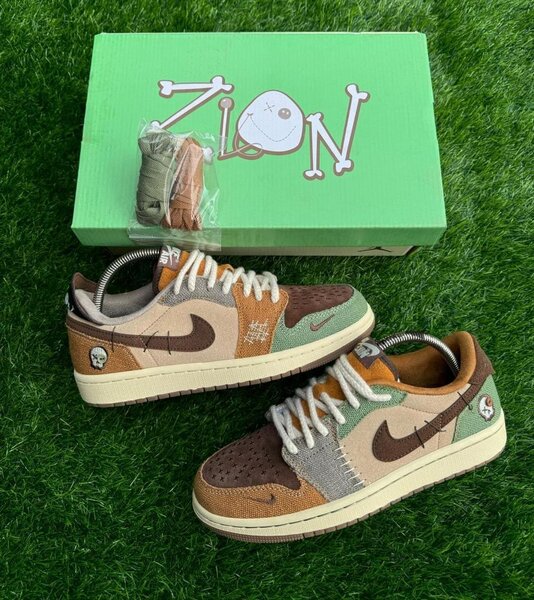 Sneakers en cuir multicolore