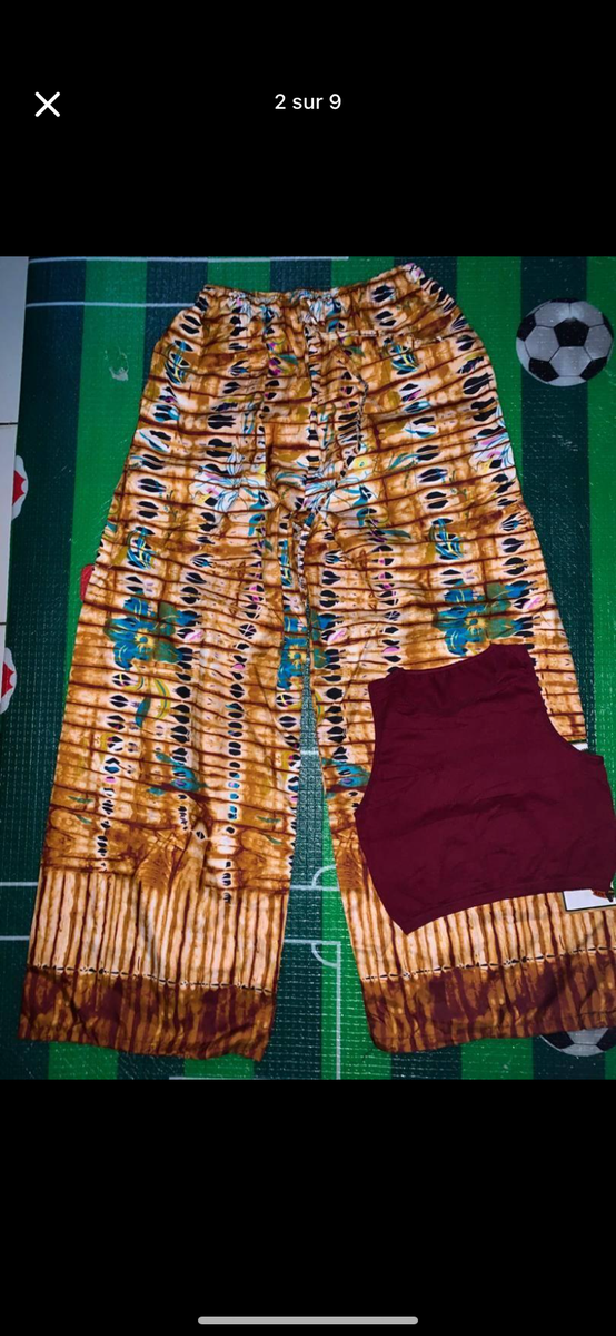 Pantalon large ethnique coloré
