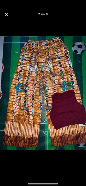 Pantalon large ethnique coloré