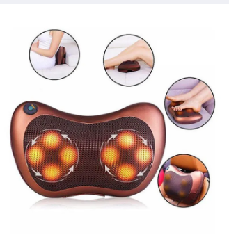 Back Massage Pillow with Heating Function Relieves sore & tight muscle groups Superior heat therapy Adjustable speed Electric Neck Massager Cushion Relax Neck Back Shoulder Cushion Muscle Relieve Car Home Use NOTE random color will be delivered