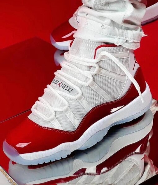 Baskets montantes rouges