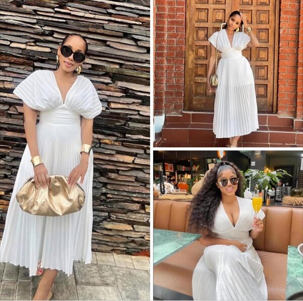 Jolie robe blanche pour femmes