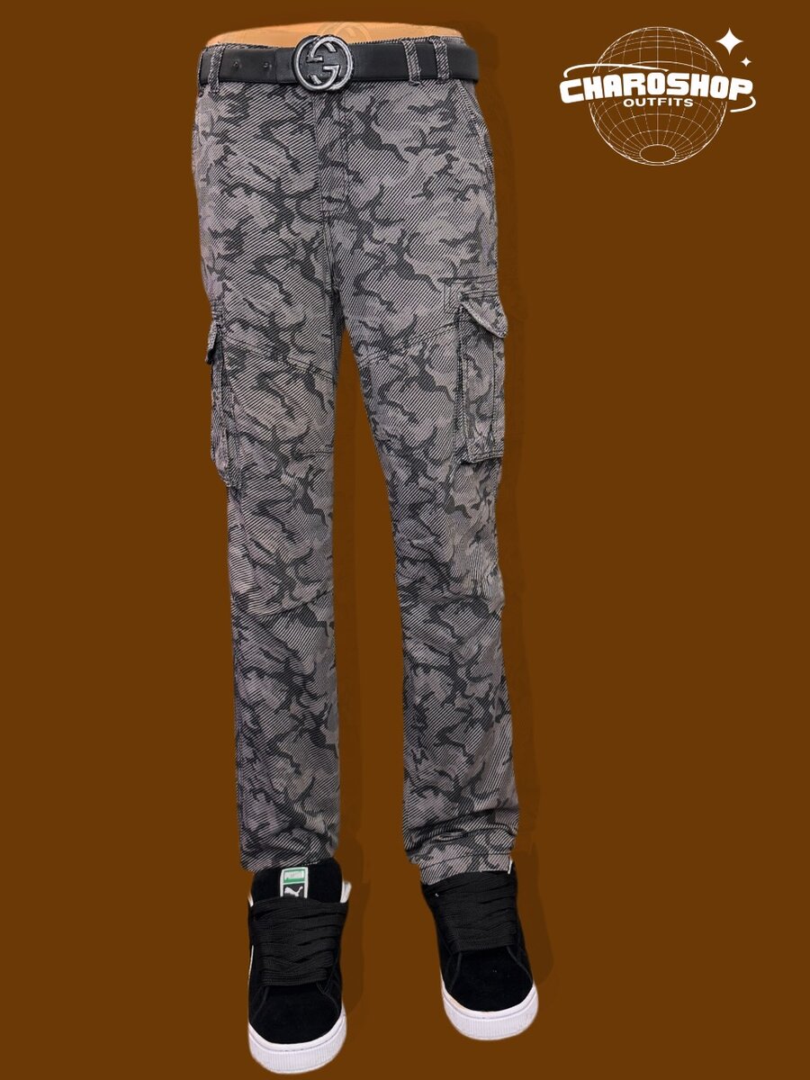 Pantalon cargo camouflage homme
