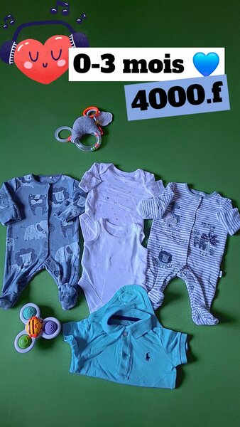 Lot Vêtements Bébé 0-3 Mois