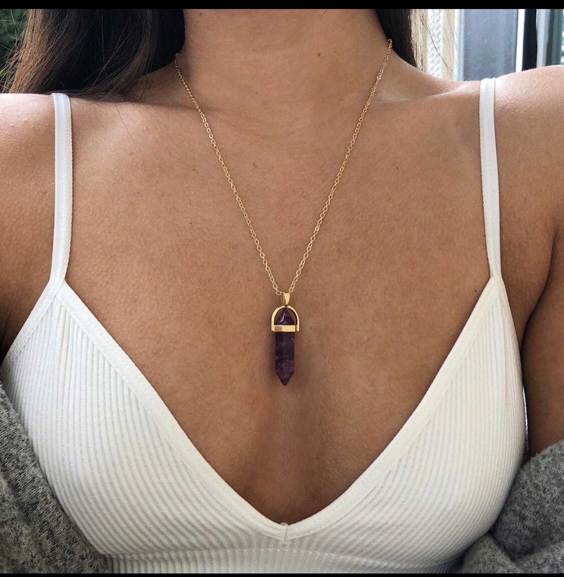 Bullet crystal pendent