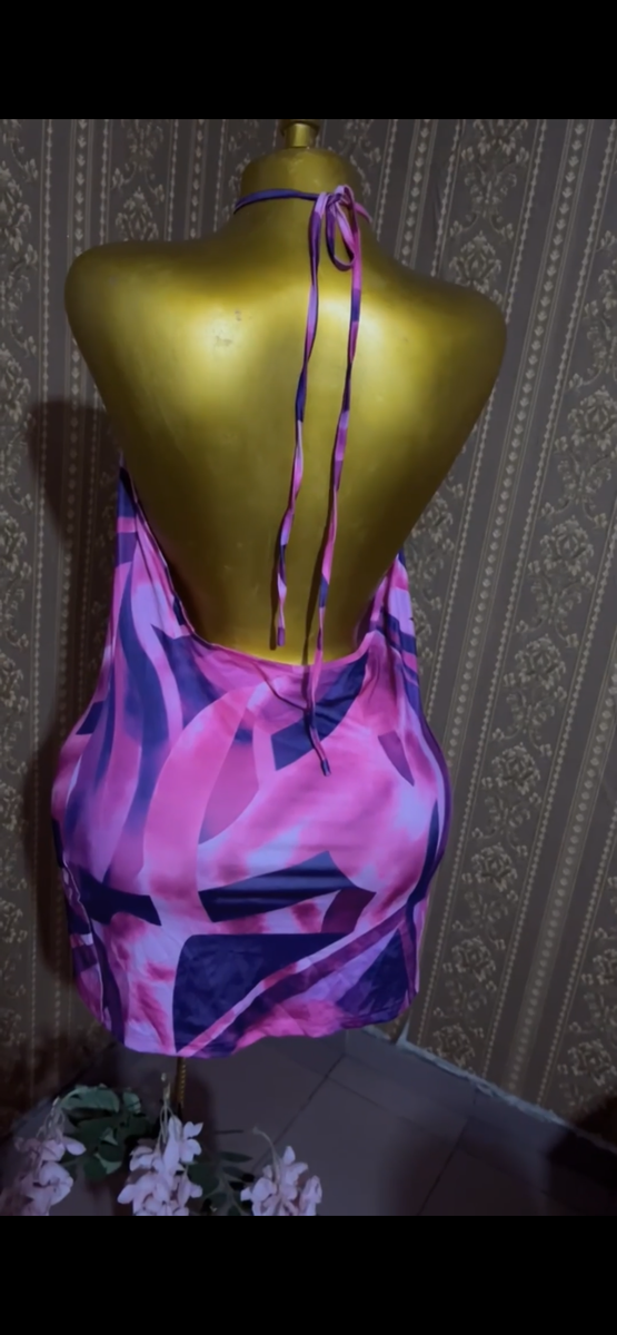 Robe rose imprimée pour femme