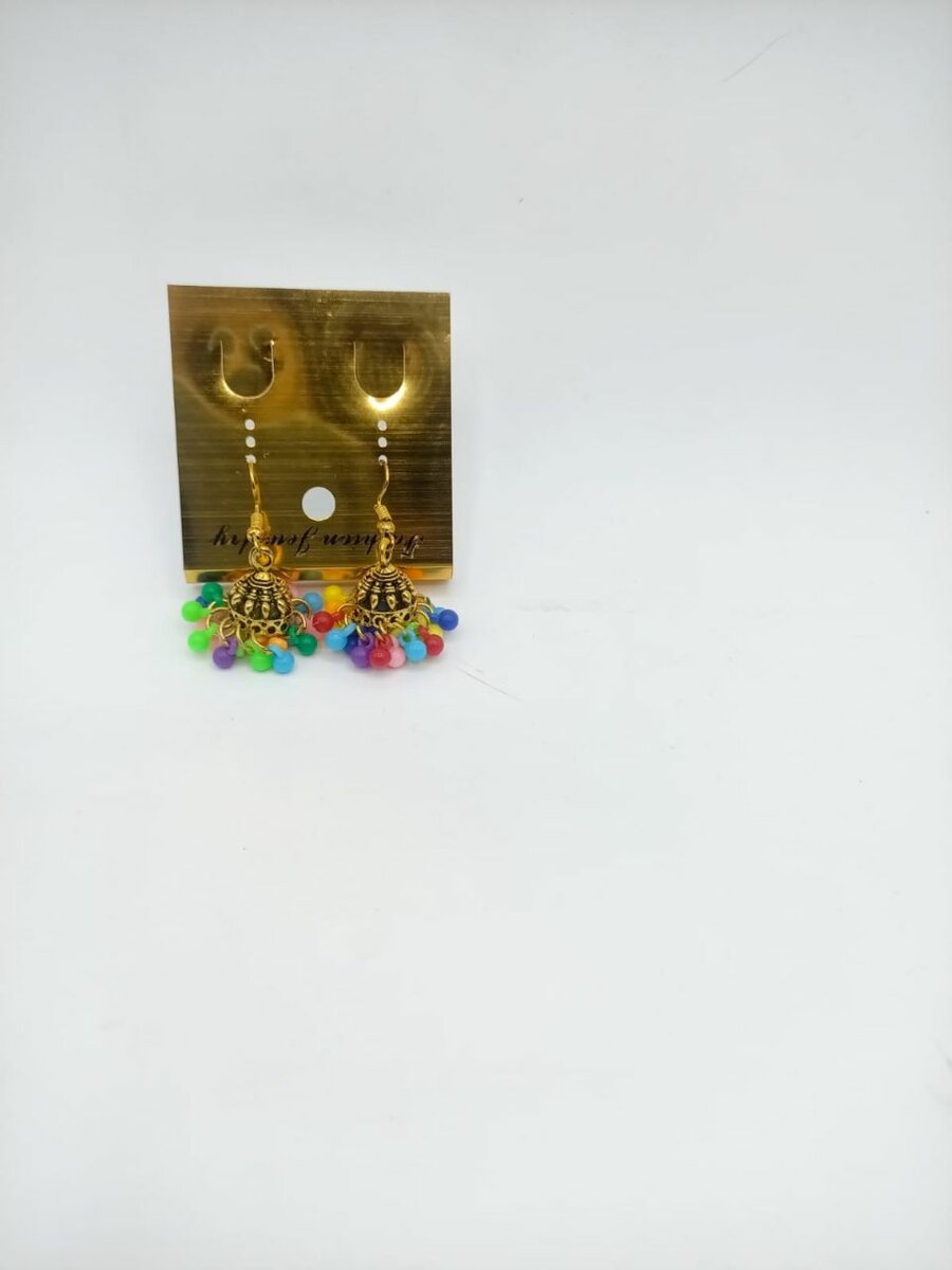 Golden Mini Jhumka Stylish Earrings for Girls and Women Fash