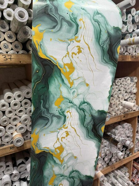 Papier peint géométrique et marbré