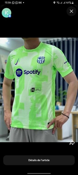 Maillot Barcelone vert