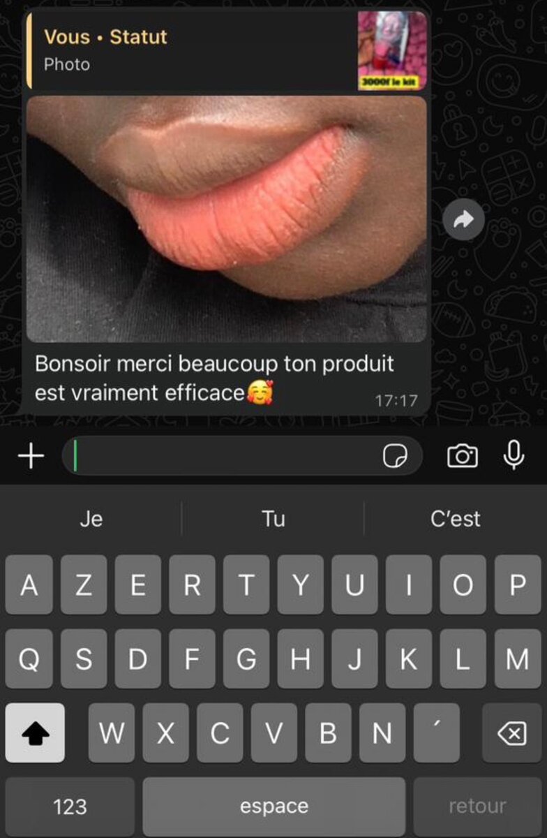 Crème de lèvres rose