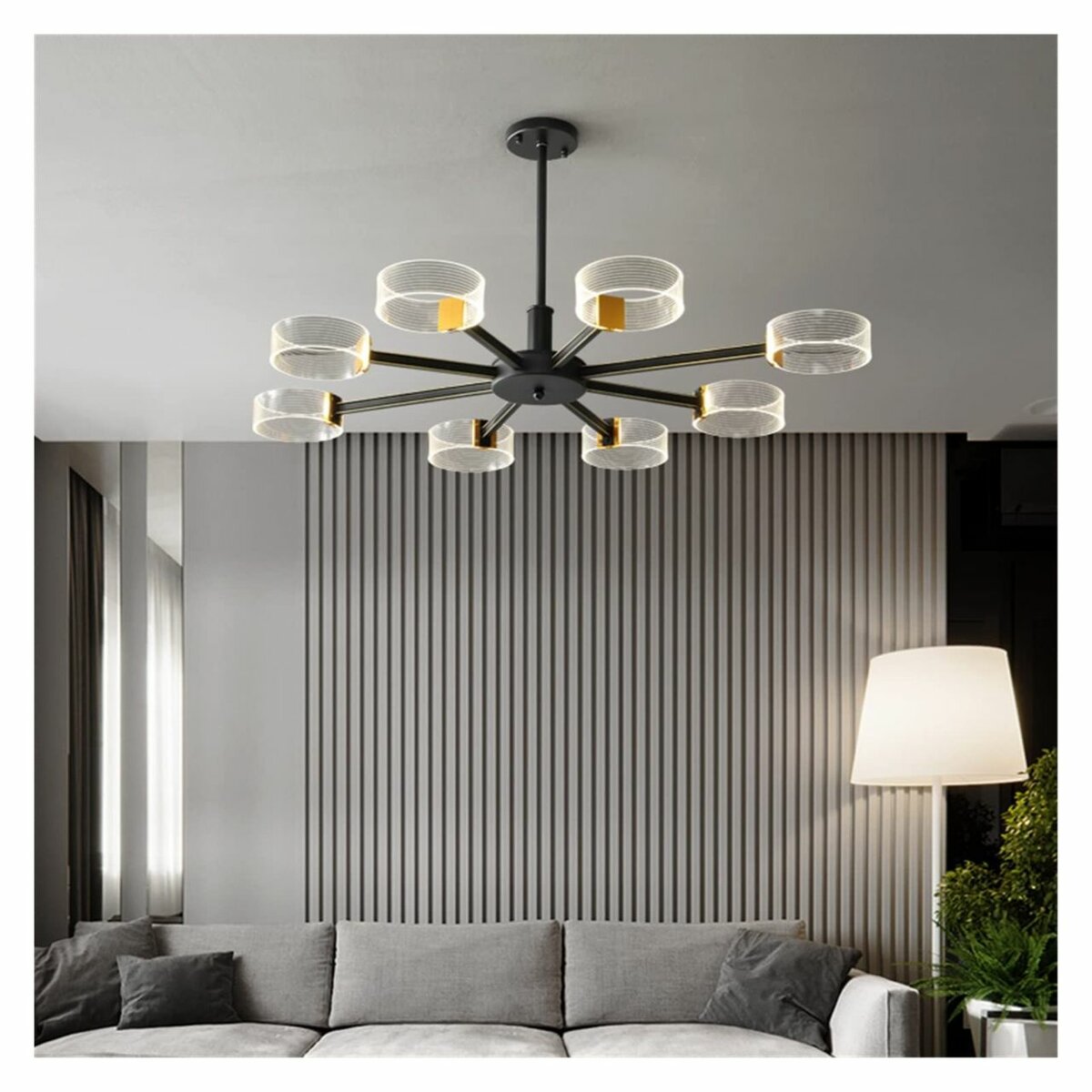 Lustre Moderne à 8 Bras