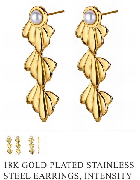 Real non fade earrings....