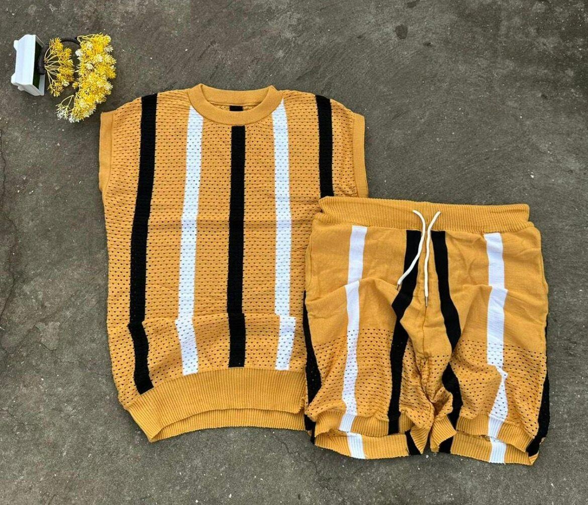 Ensemble rayé été confortable