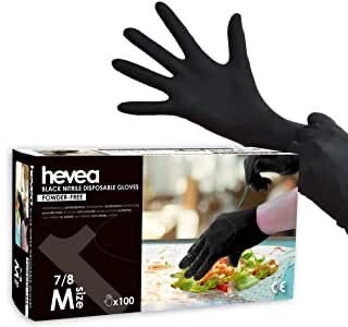 Gants nitrile jetables noirs