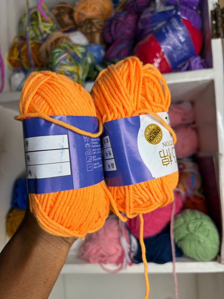 Laine Coton Orange Jaune