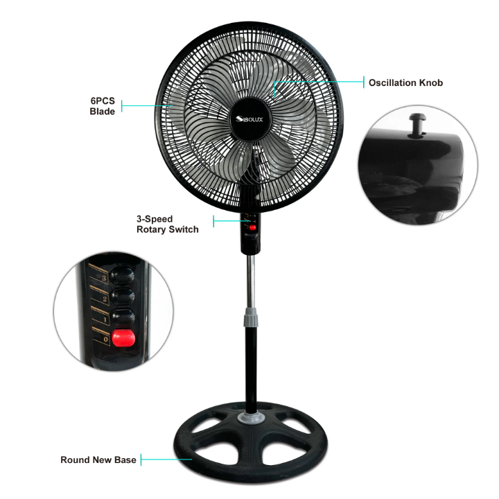 Ventilateur Sur Pied 3 Vitesses