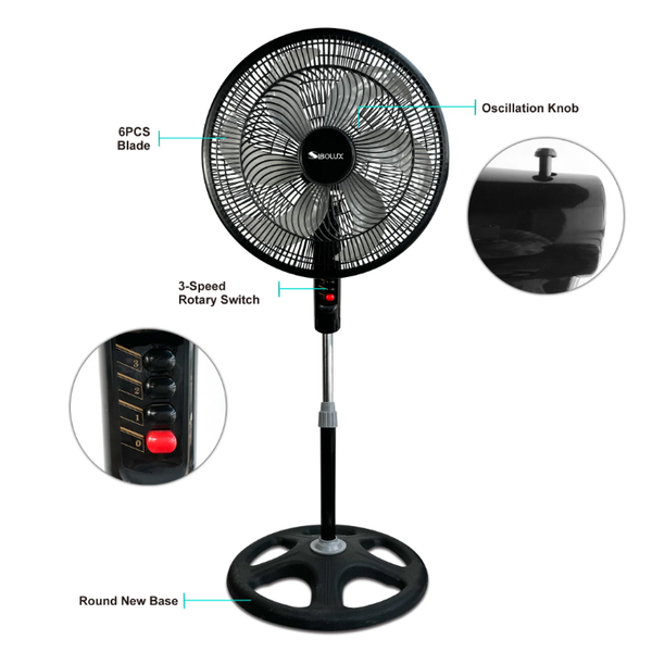 Ventilateur Sur Pied 3 Vitesses