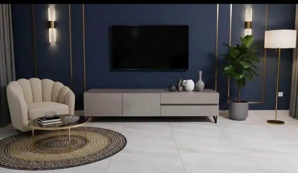 Meuble TV moderne gris