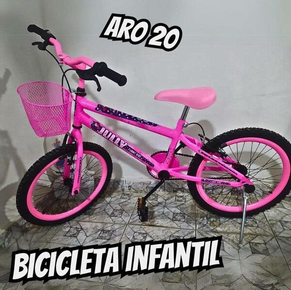Bicicleta infantil rosa aro 20