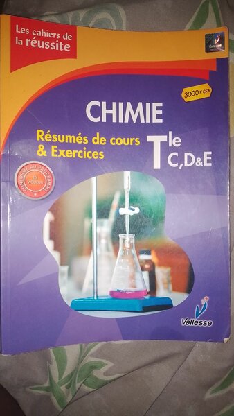 Cahier de Chimie Tle C,D&E