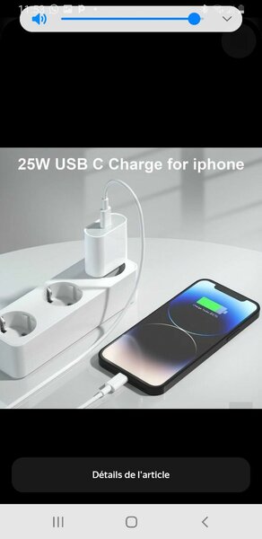 Chargeur USB-C 25W iPhone