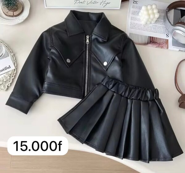 Ensemble enfant cuir chic