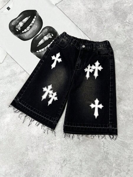 Shorts en jean gothique