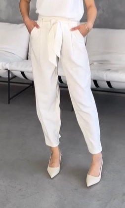 Стильные классические брюки от ZARA белые