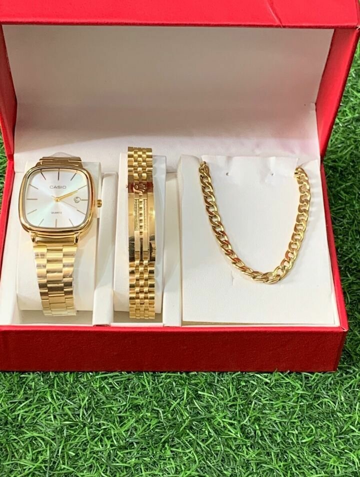 Watch with bracelet and necklace