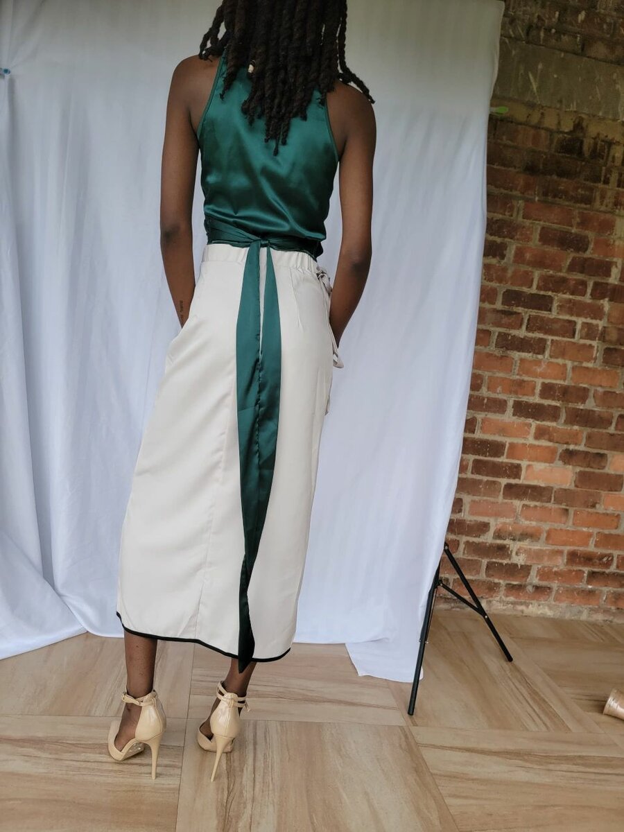 Side tie casual skirt