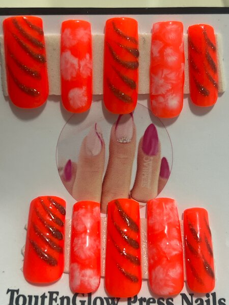 Ongles Pressés Rouge Glam