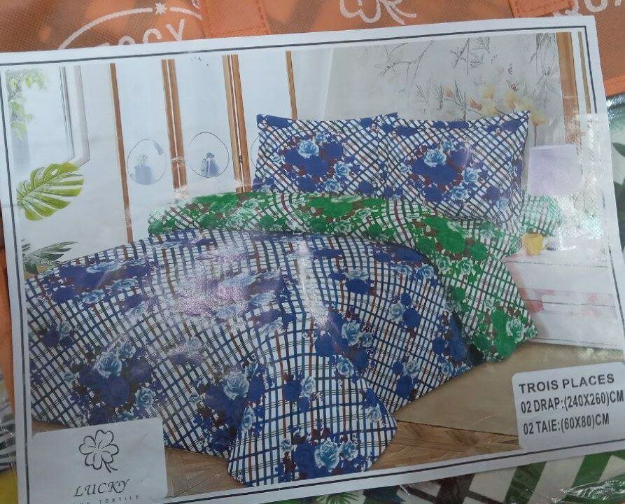 Draps 3 pièces- Ensemble De Literie 3 Places