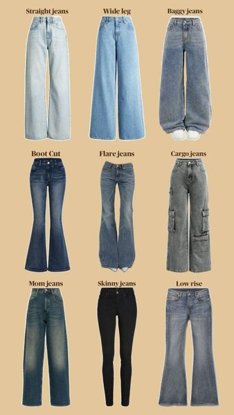 Collection de jeans tendance