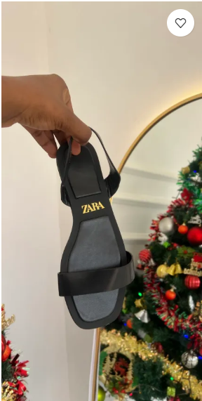 Audrey Black Sling Back Flats