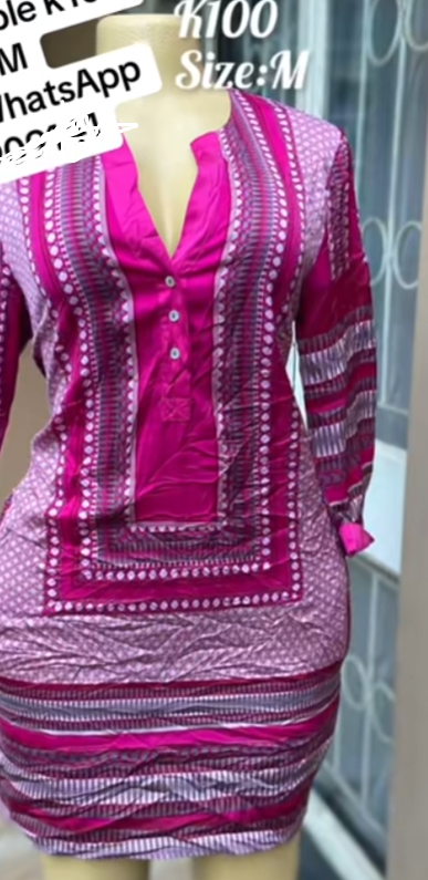 Elegant women's dress size M in pink