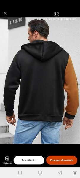 Veste à capuche bicolore