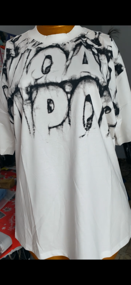 T-shirt oversize à motifs