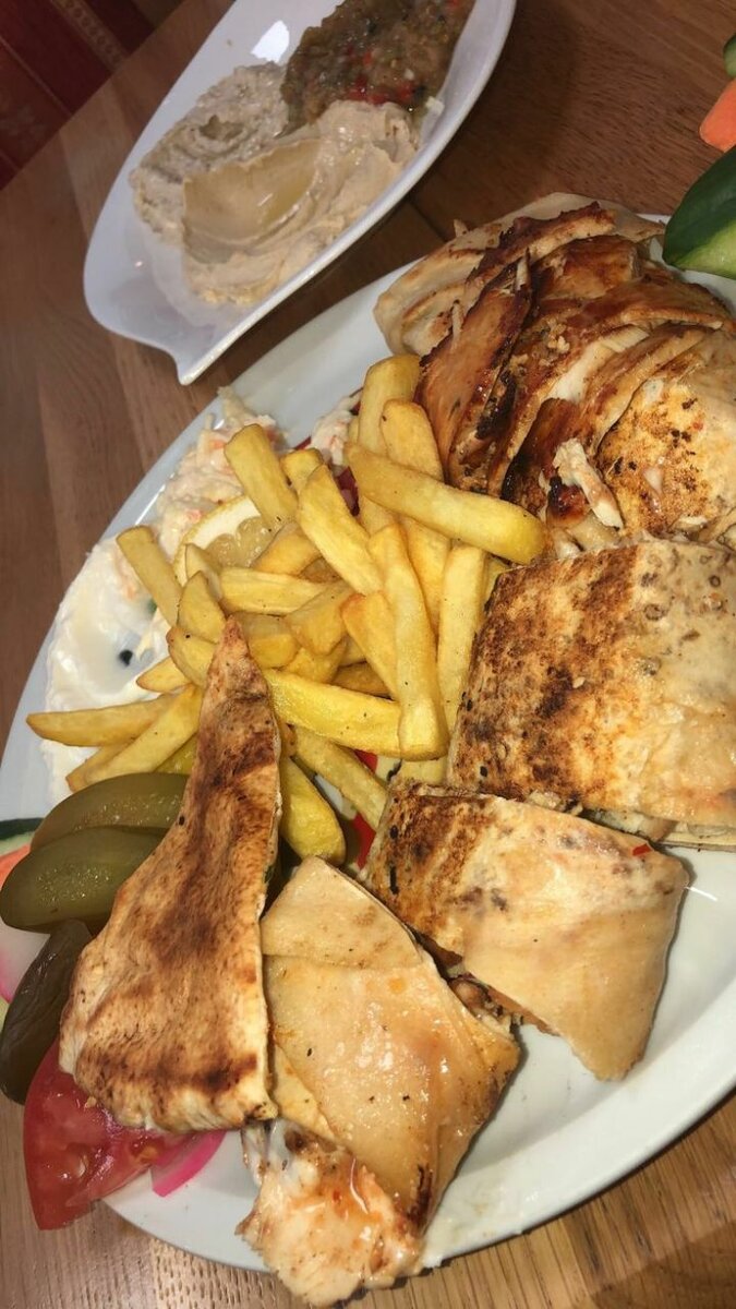 Chawarma, fromage, Frites