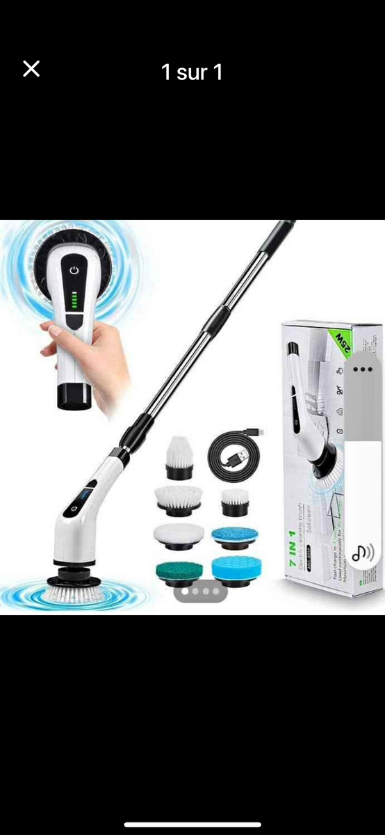 Brosse Électrique de Nettoyage Multifonction