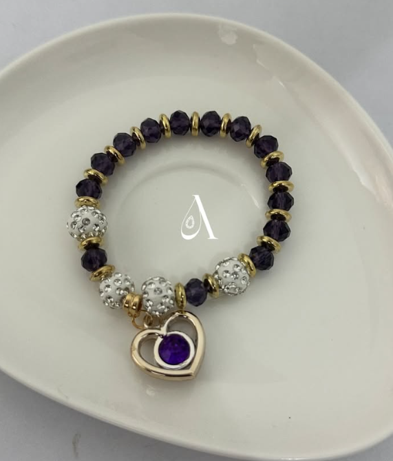 Violet bead bracelet 