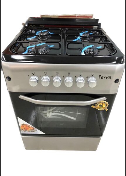 Volcano Ferre 60×60 4 Burner Gas Cooker Oven Grill -Silver